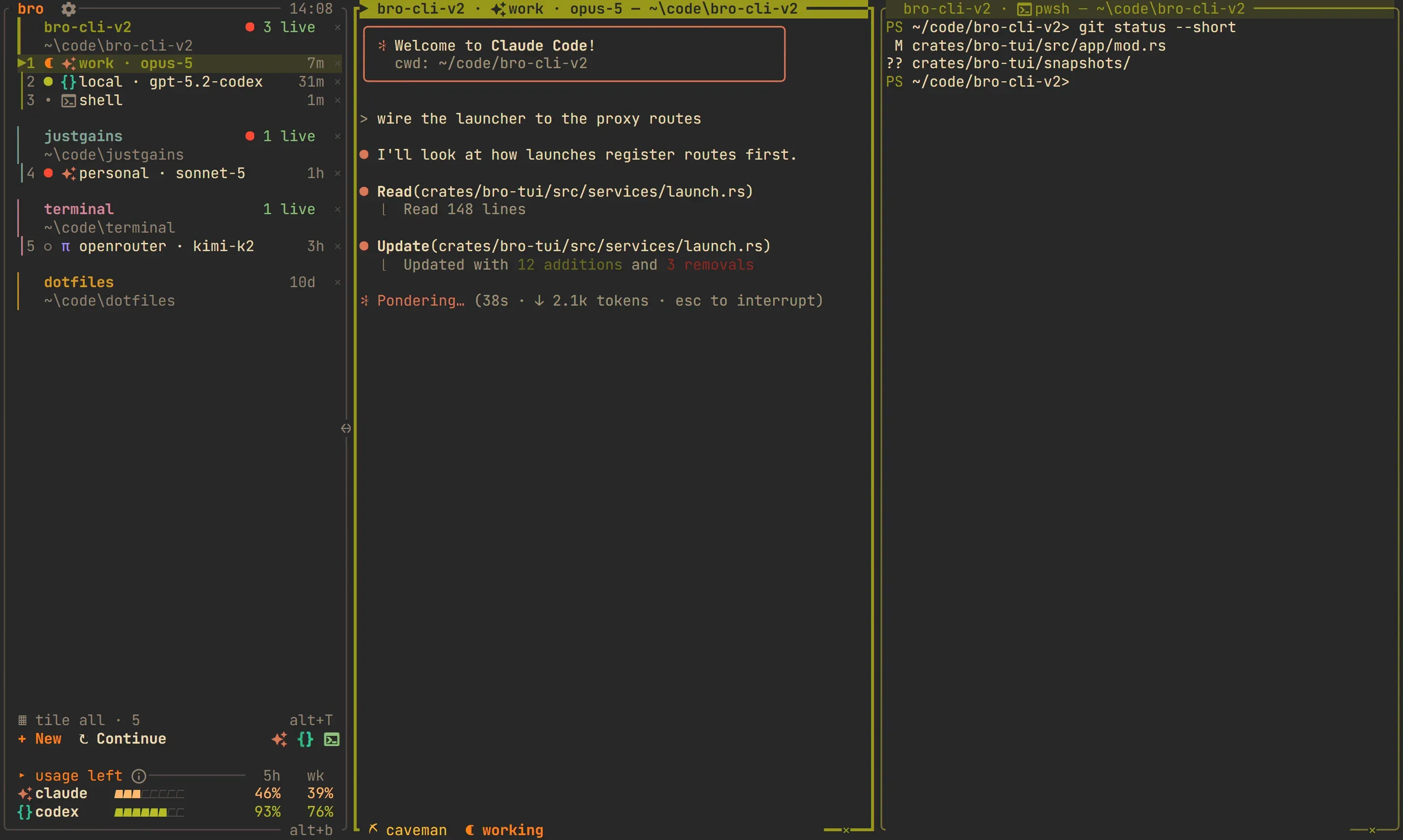 bro in the gruvbox theme