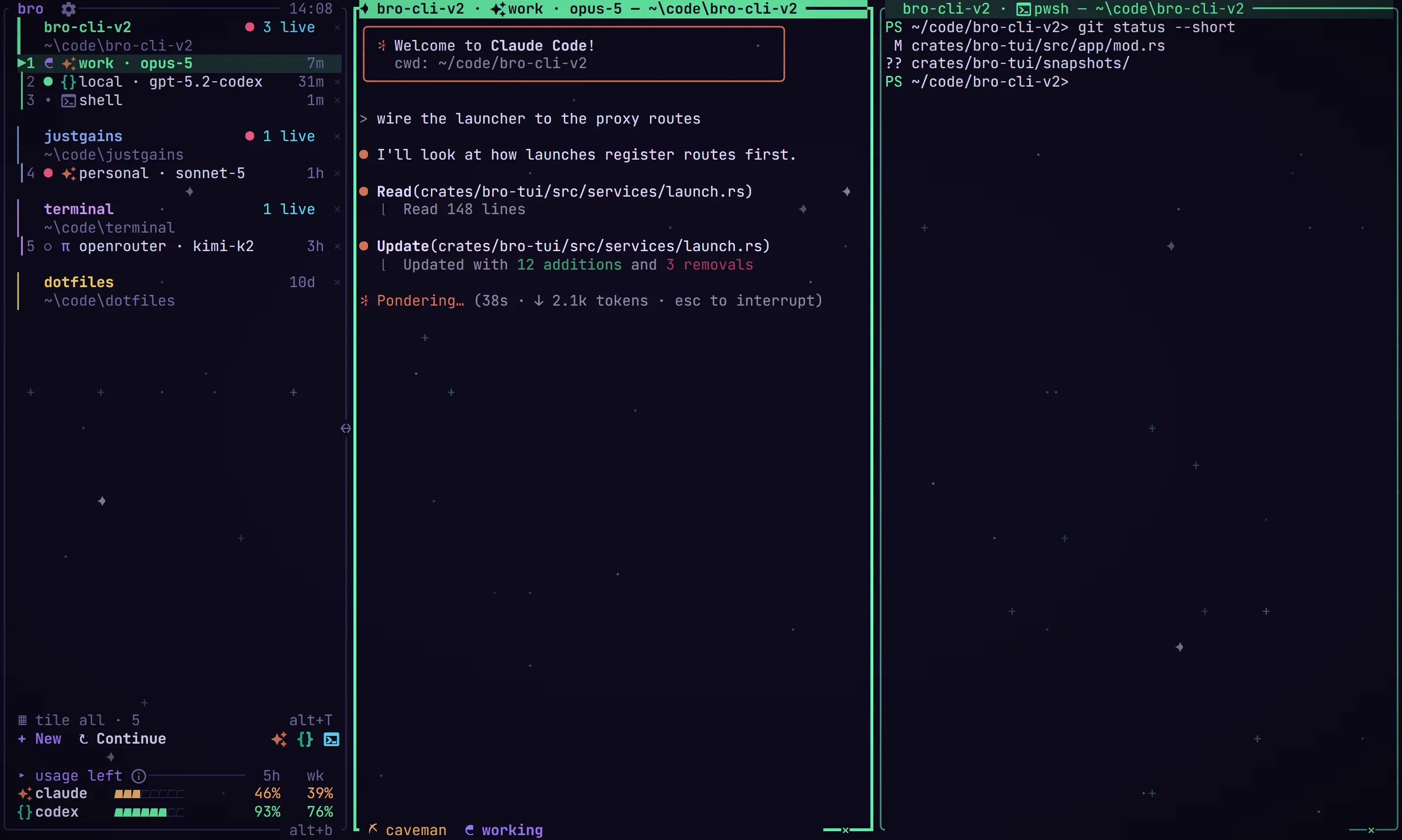 bro in the nebula theme
